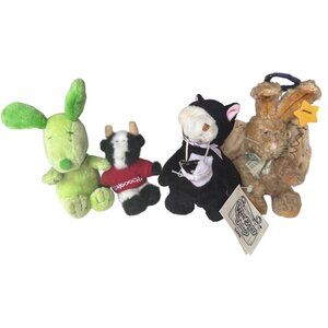 Random Lot of 4 Collectible Plush Dolls (Various Characters-READ)